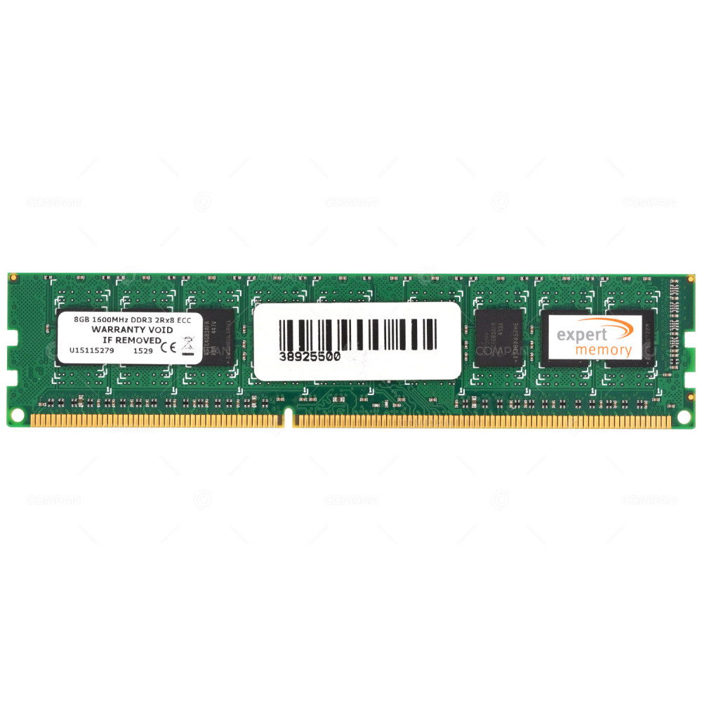U15115279 EXPERT MEMORY 8GB 1600MHZ DDR3 2RX8 ECC MEMORY -